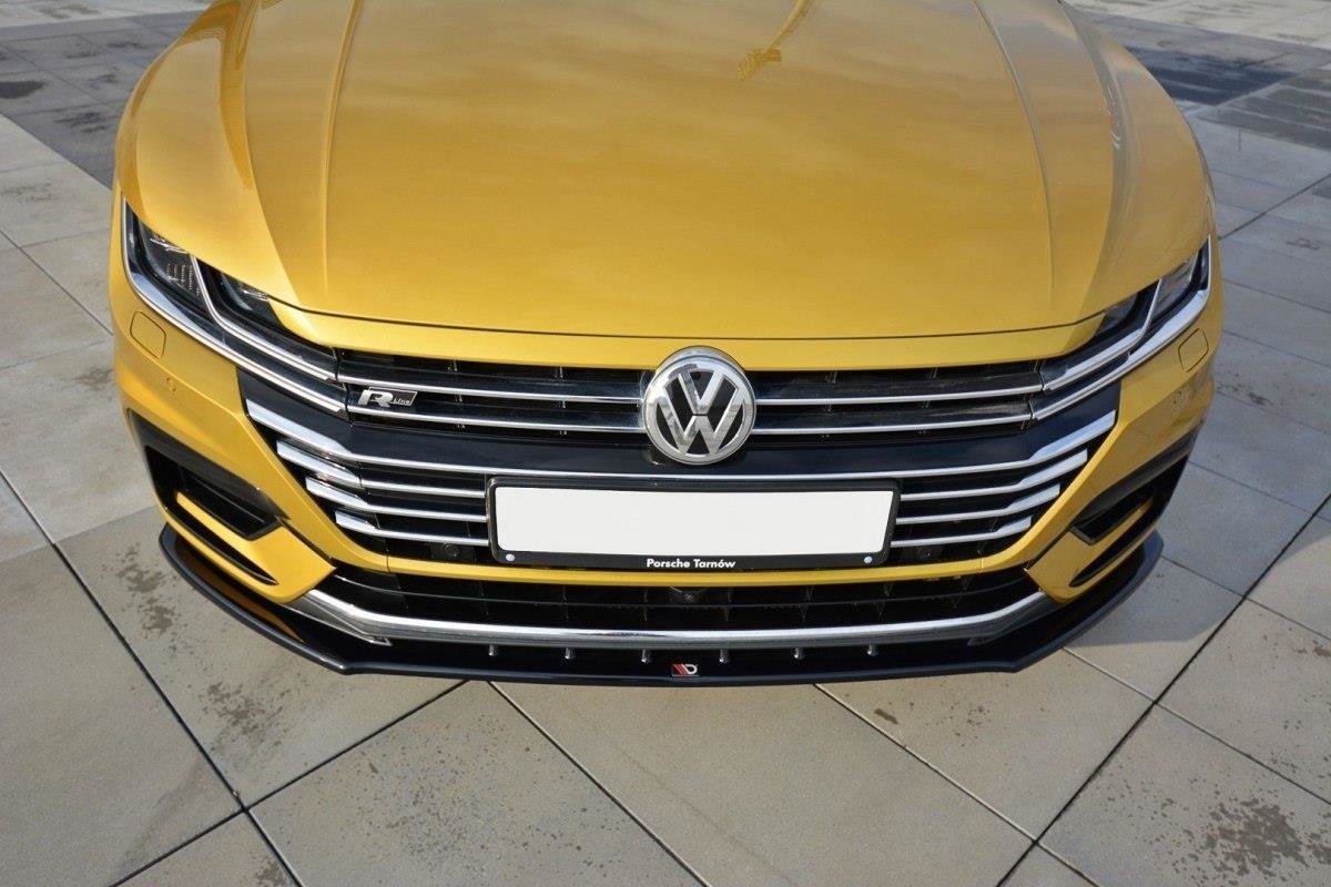 Maxton Design Front Ansatz für v.3 Volkswagen Arteon R-Line schwarz Hochglanz