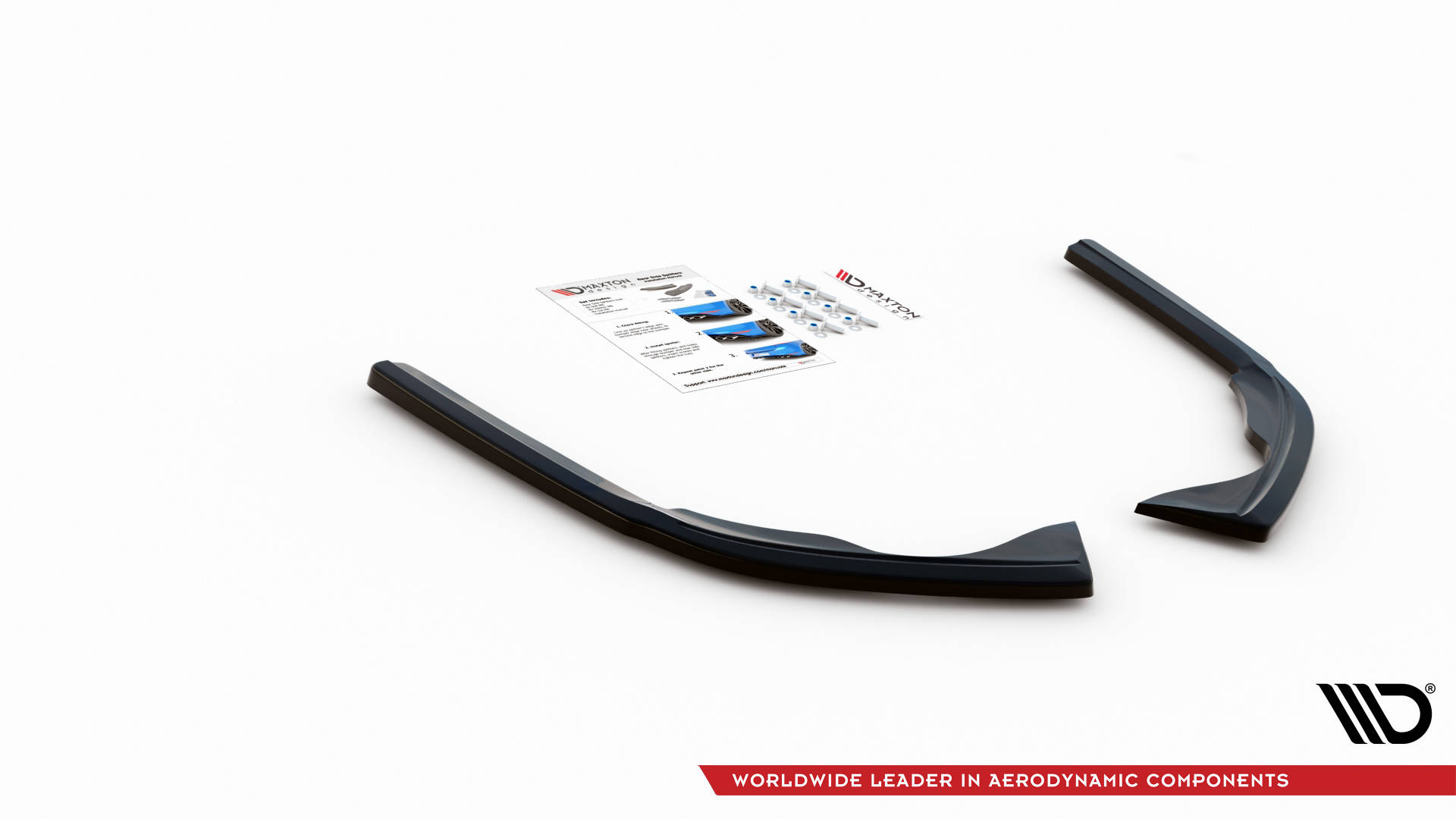 Maxton Design Heck Ansatz Flaps Diffusor für Volkswagen Passat B8 Facelift schwarz Hochglanz