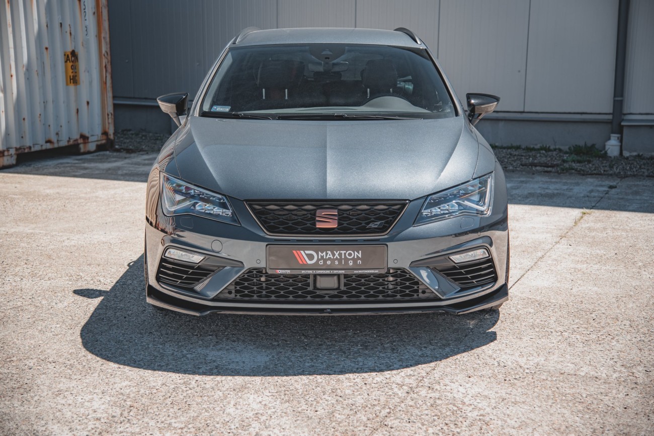 Maxton Design Cup Spoilerlippe Front Ansatz V.7 für Seat Leon Cupra / FR Mk3 FL