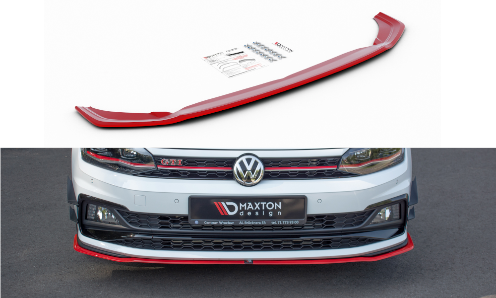 Maxton Design Front Ansatz V.2 für VW POLO MK6 GTI schwarz Hochglanz Maxton Design Front Ansatz V.2 für VW POLO MK6 GTI schwarz Hochglanz