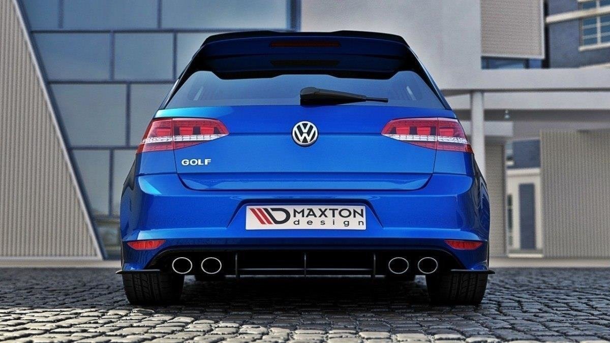 Maxton Design VW GOLF 7 R HATCHBACK Diffusor Heck Ansatz für Heckschürze für & Heck Ansatz Flaps Diffusor