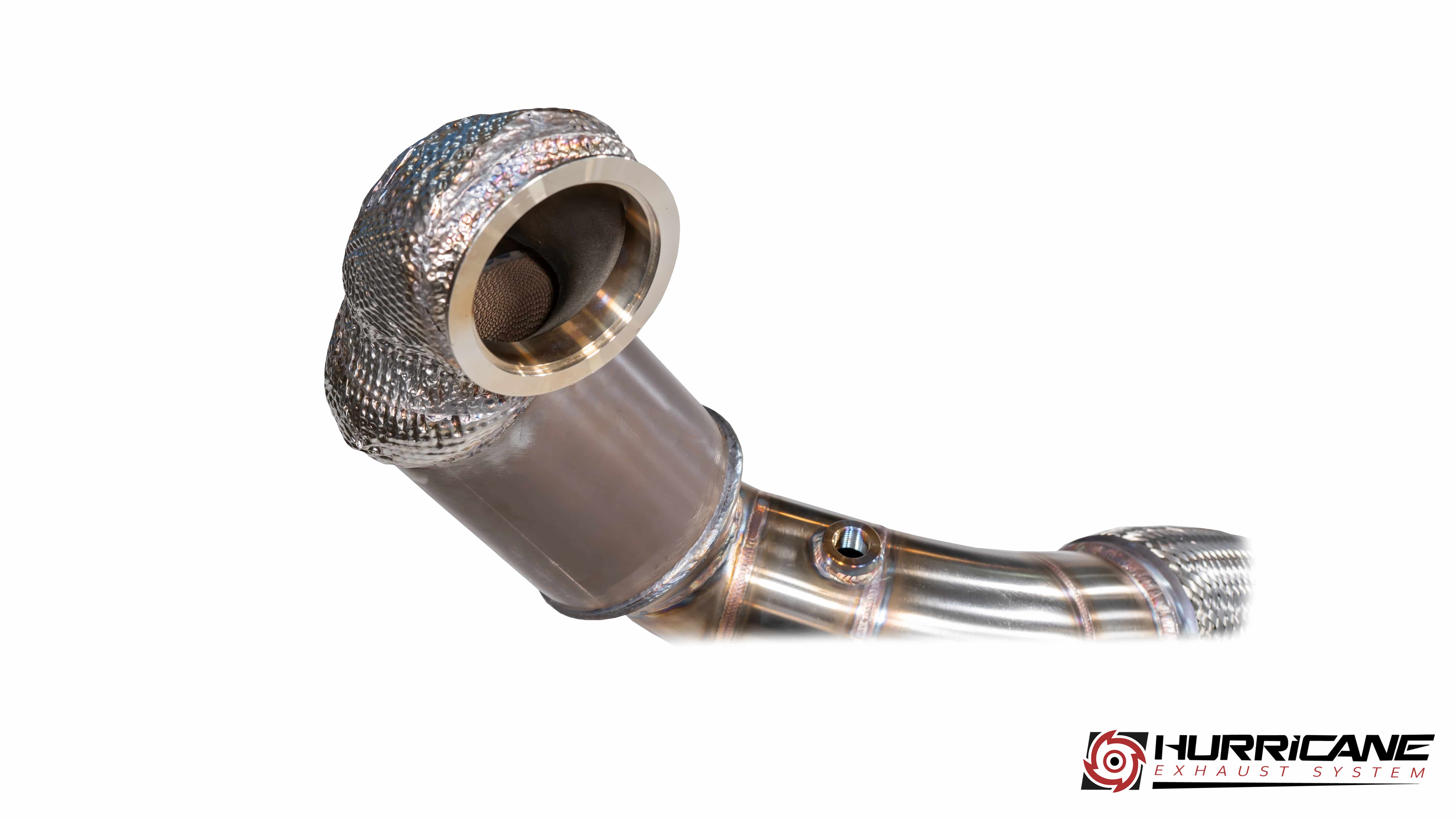 Hurricane Downpipe 3,5“ für Golf 7R, Audi S3 8V, Seat Leon Cupra 300 AWD 4 Drive