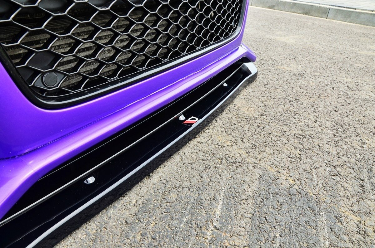 Maxton Design Front Ansatz für AUDI RS5 8T schwarz Hochglanz