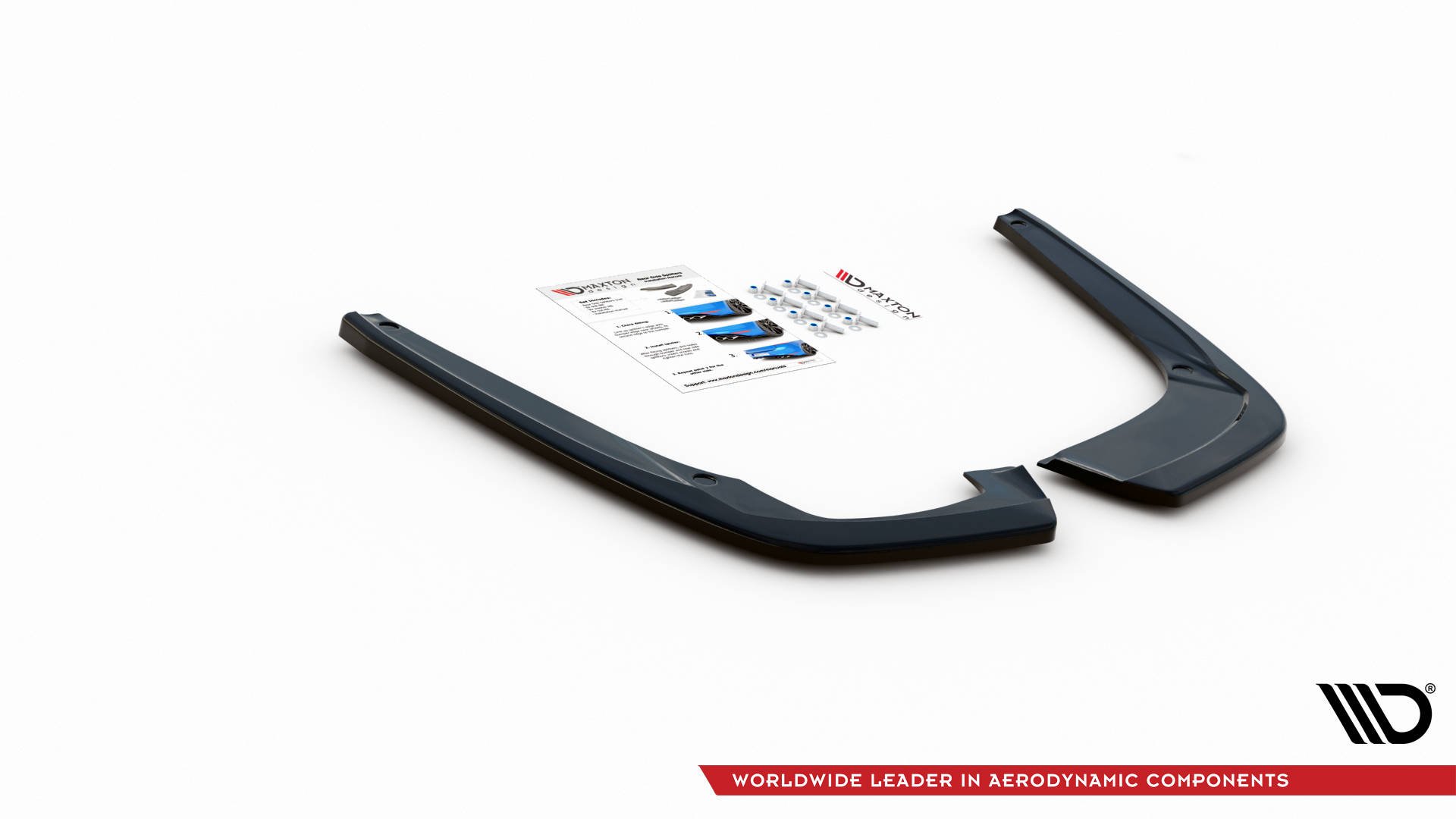 Maxton Design Heck Ansatz Flaps Diffusor für Seat Leon FR ST Mk4 schwarz Hochglanz