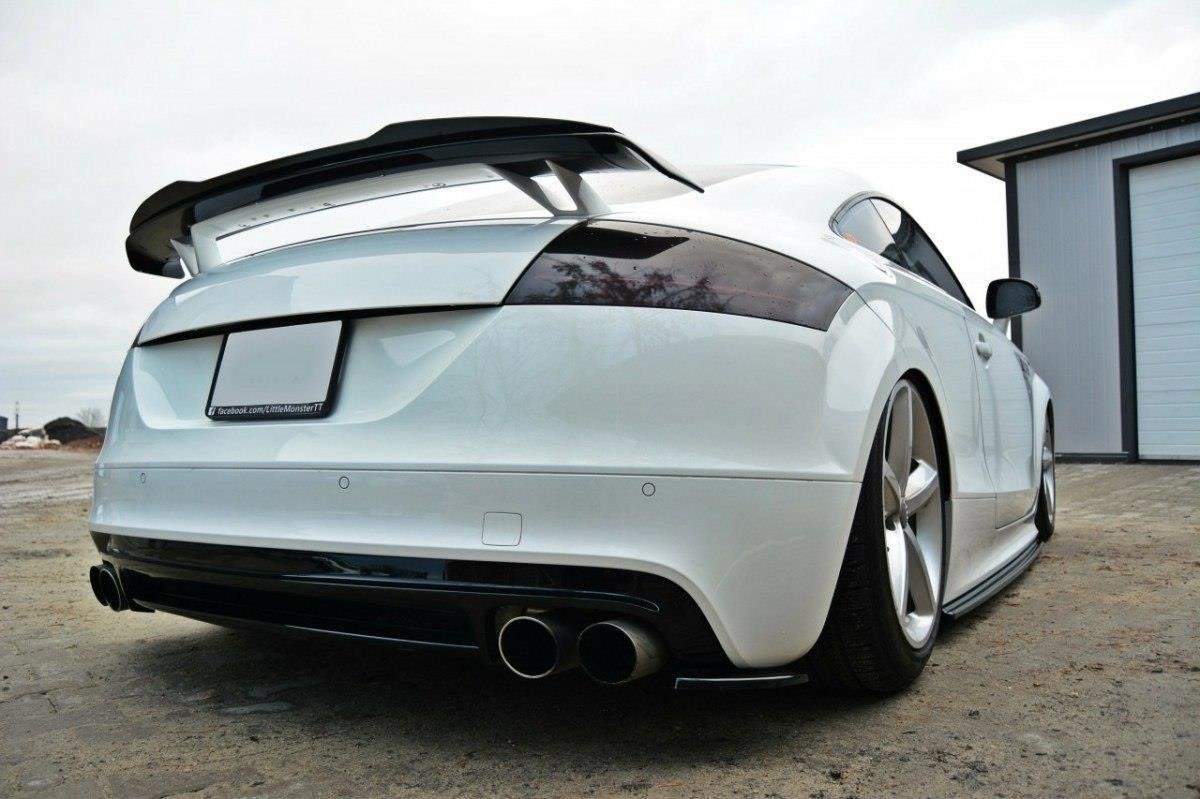 Maxton Design Heck Ansatz Flaps Diffusor für Audi TT S 8J schwarz Hochglanz