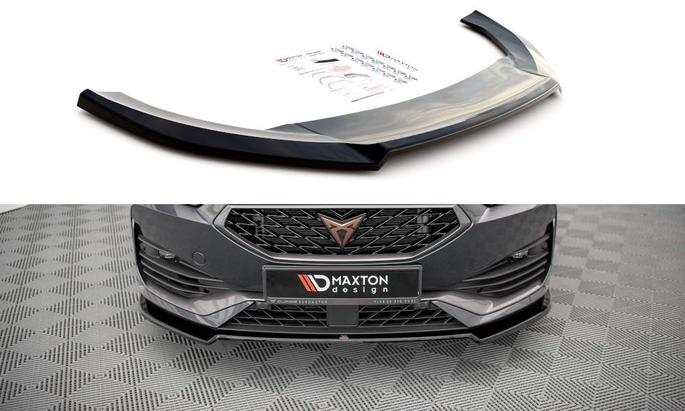 Maxton Design Front Ansatz V.2 für Cupra Leon schwarz Hochglanz