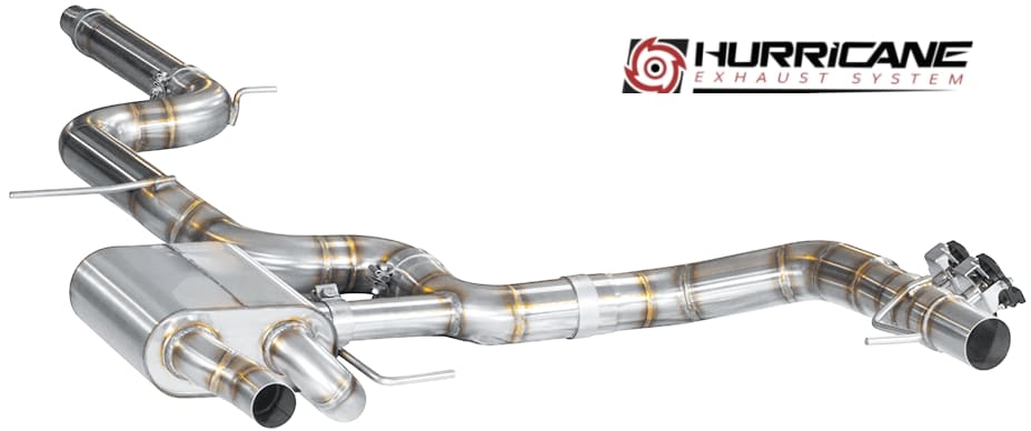 Hurricane 3,5" Auspuffanlage für Seat Leon Cupra ST 300 FWD 5F V2 Doppelauspuffoptik