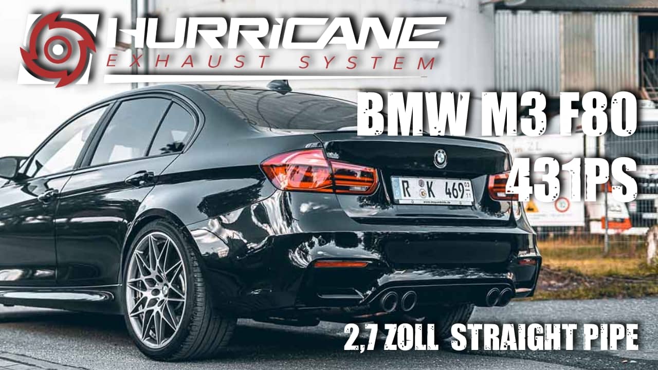 Hurricane 2,76" Auspuffanlage für BMW M3 F80 431PS Hurricane 2,76" Auspuffanlage für BMW M3 F80 431PS