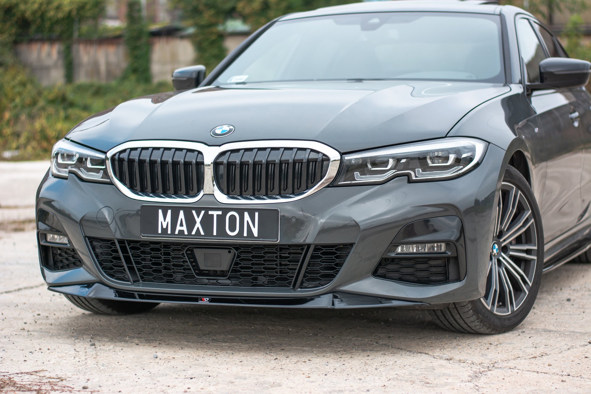 Maxton Design Front Ansatz V.1 für BMW 3er G20 M Paket schwarz Hochglanz