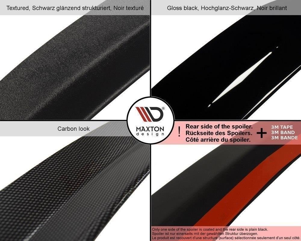 Maxton Design Spoiler CAP für Vw Passat B7 R-Line Variant schwarz Hochglanz