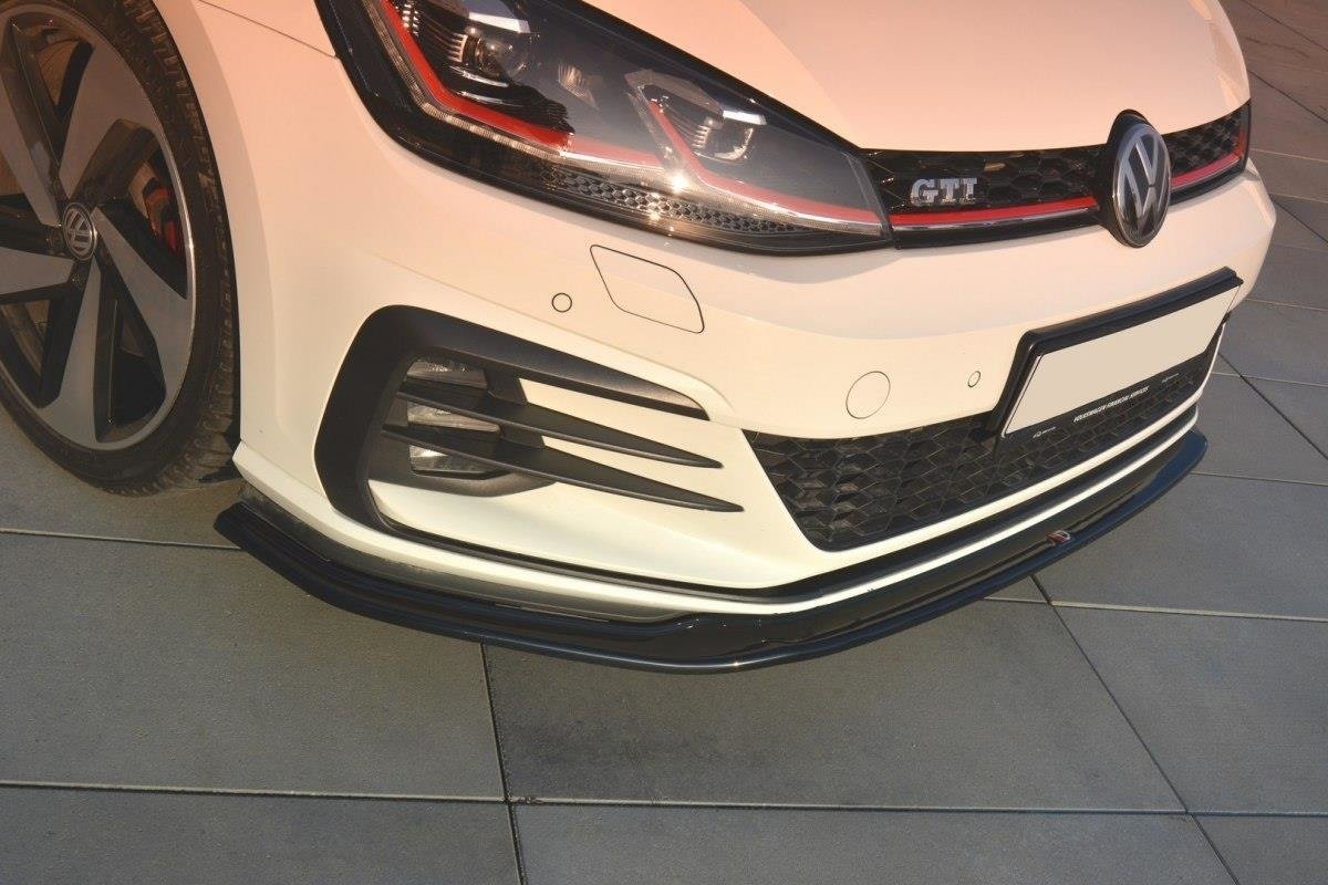 Maxton Design Front Ansatz V.2 für VW GOLF 7 GTI FACELIFT schwarz Hochglanz