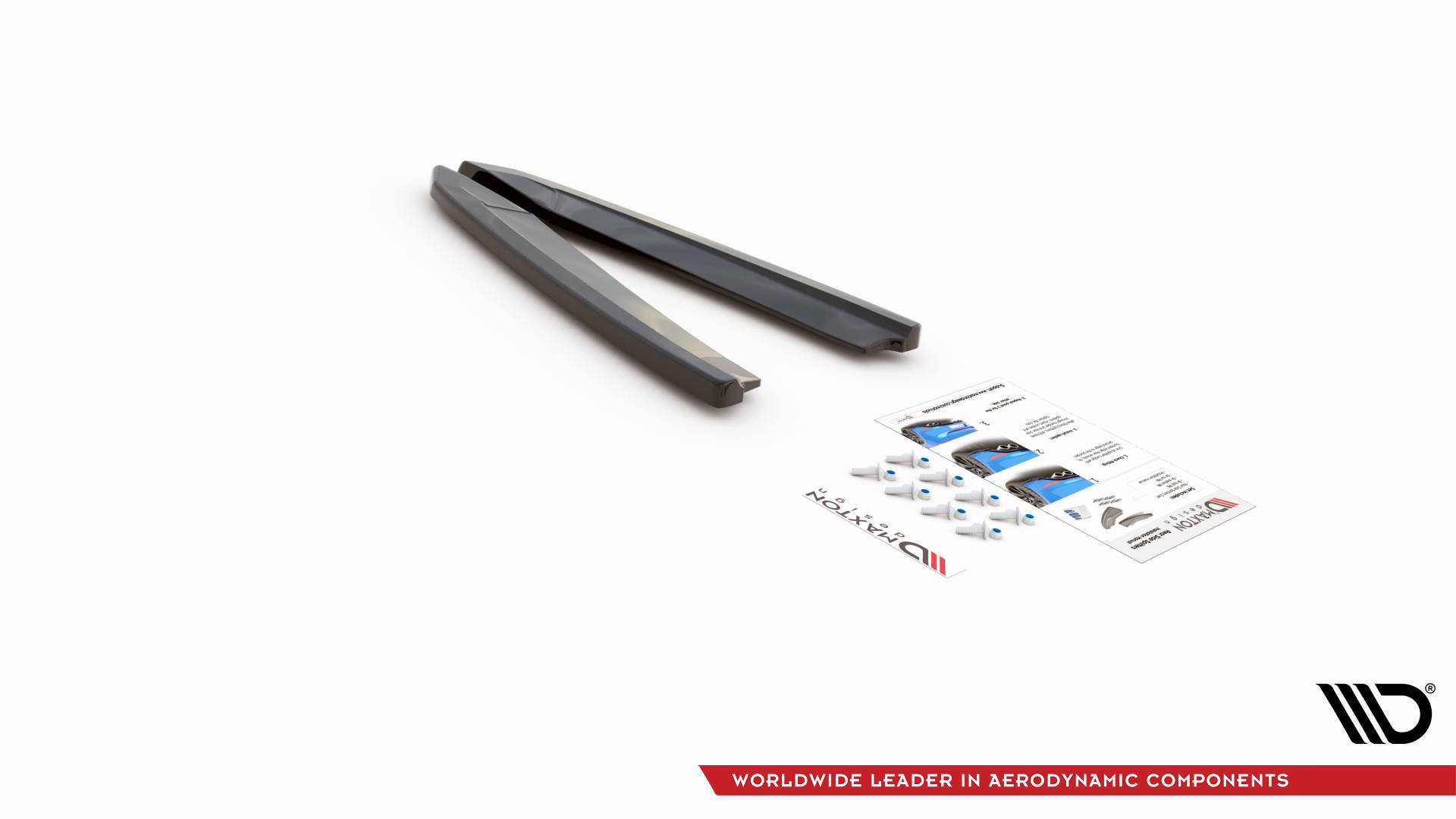 Maxton Design Heck Ansatz Flaps Diffusor V.1 für Skoda Octavia RS Mk4 schwarz Hochglanz