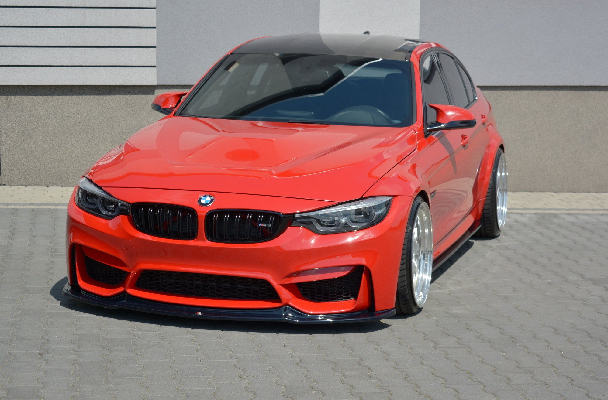 Maxton Design Front Ansatz V.1 für BMW M3 F80  schwarz Hochglanz