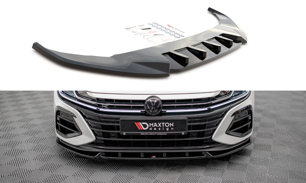 Maxton Design Front Ansatz V.2 für Volkswagen Arteon R schwarz Hochglanz