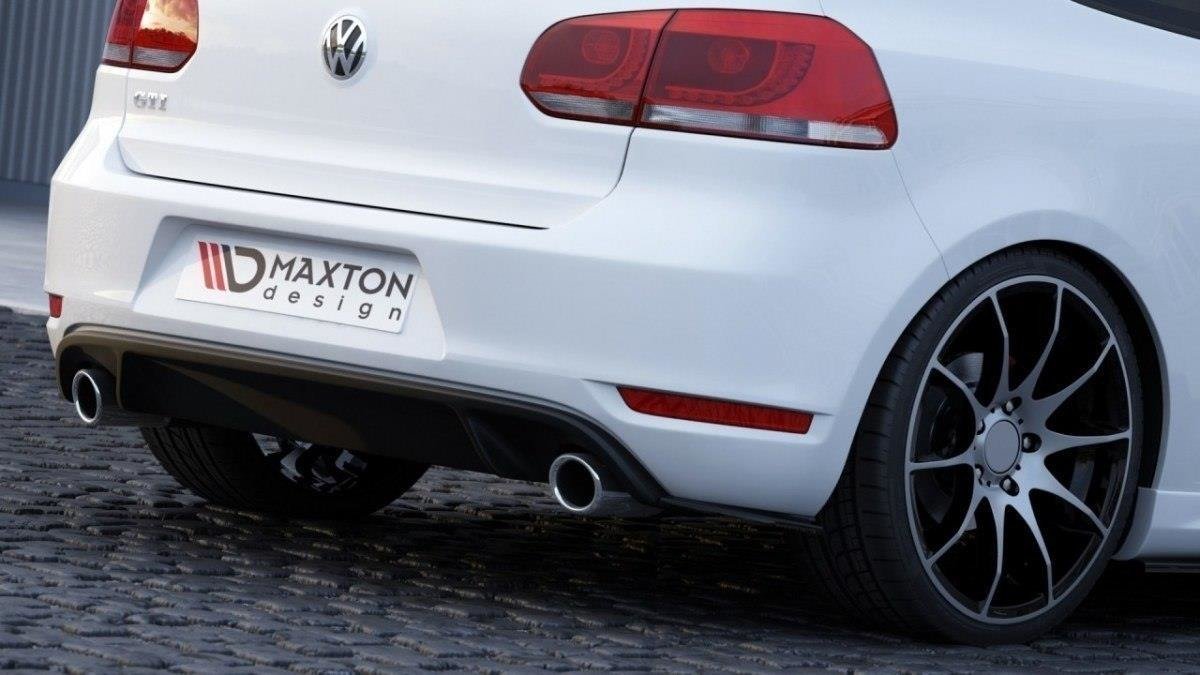 Maxton Design Heck Ansatz Flaps Diffusor für VW GOLF 6 GTI 35TH schwarz Hochglanz