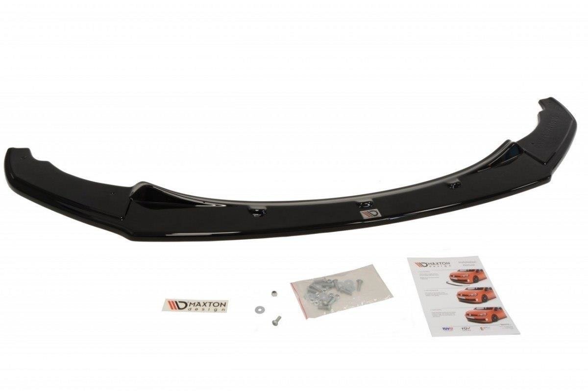 Maxton Design Front Ansatz für BMW 1er F20/F21 M-Power (vor Facelift) schwarz Hochglanz