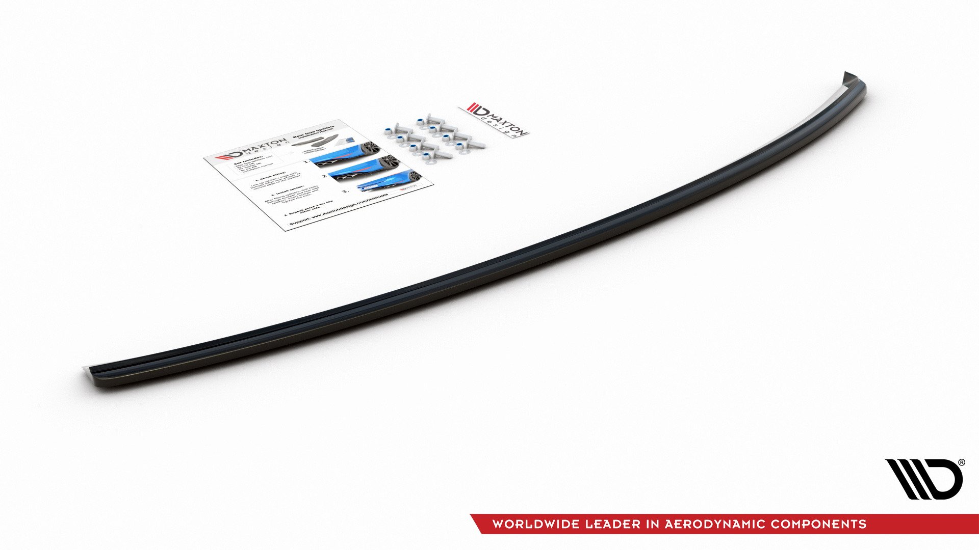 Maxton Design Mittlerer Diffusor Heck Ansatz für Audi A4 B8 Avant schwarz Hochglanz