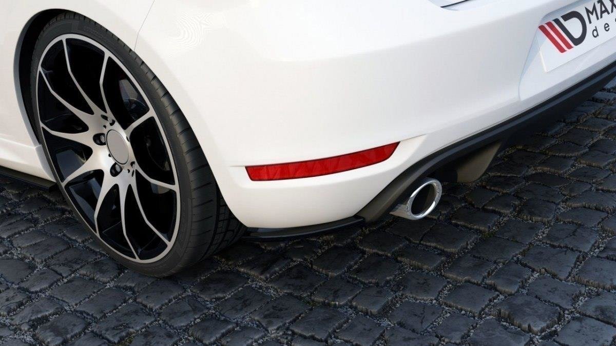 Maxton Design Heck Ansatz Flaps Diffusor für VW GOLF 6 GTI 35TH schwarz Hochglanz