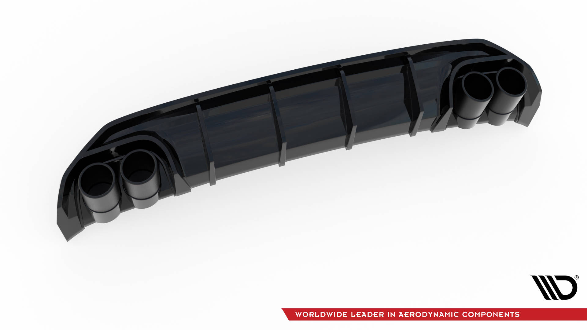 Maxton Design Diffusor Heck Ansatz für + Endschalldampfer Sportauspuff Attrappe Audi A3 S-Line Sportback 8Y