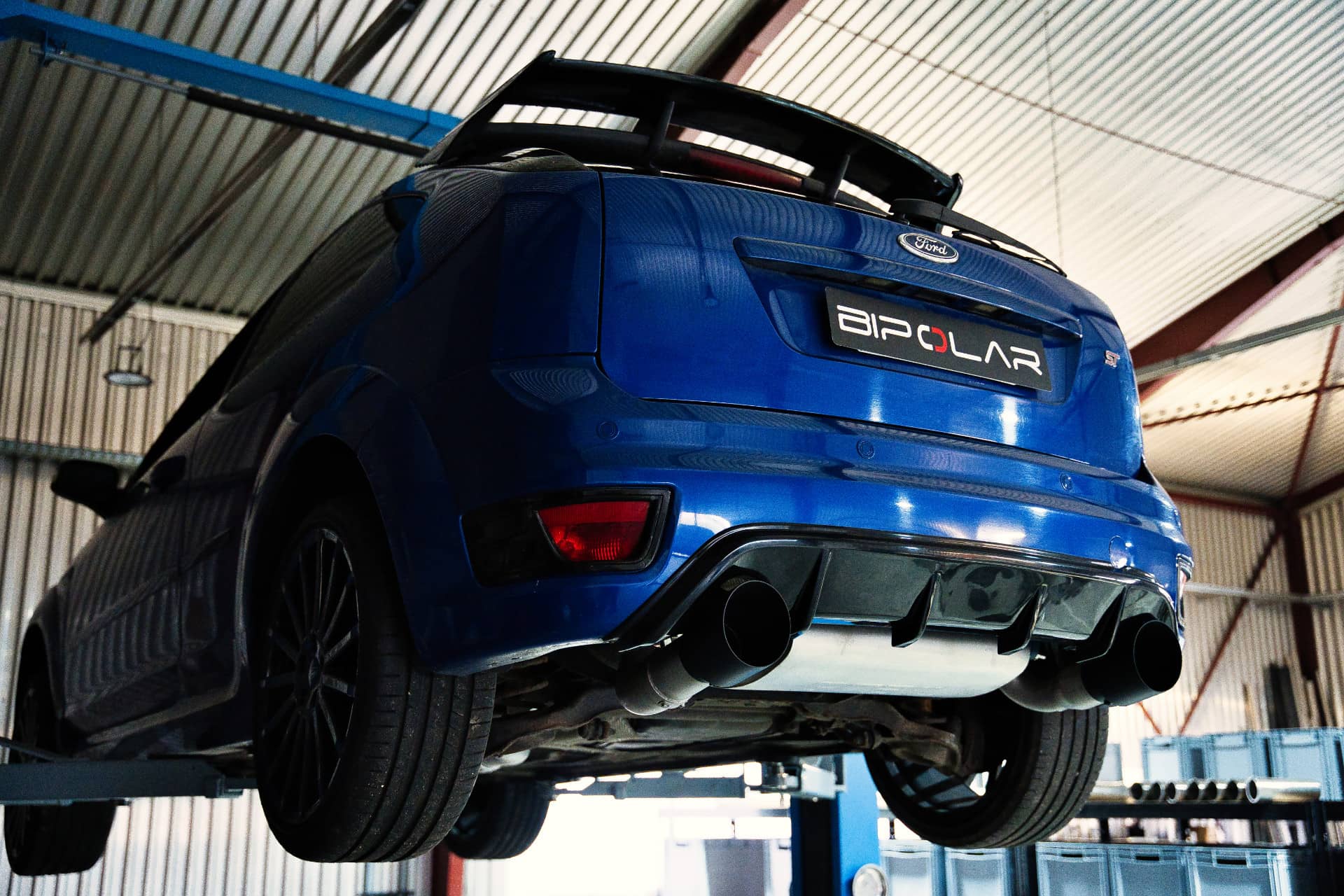 GRAIL Klappenauspuff für Ford Focus MK2 RS/ST 3.5 Zoll ECE