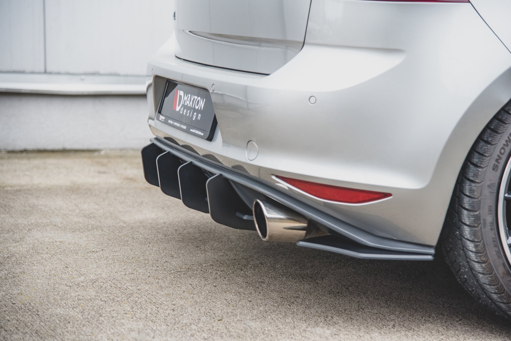 Maxton Design Diffusor Heck Ansatz für Heckschürze V.2 für VW Golf 7 GTI
