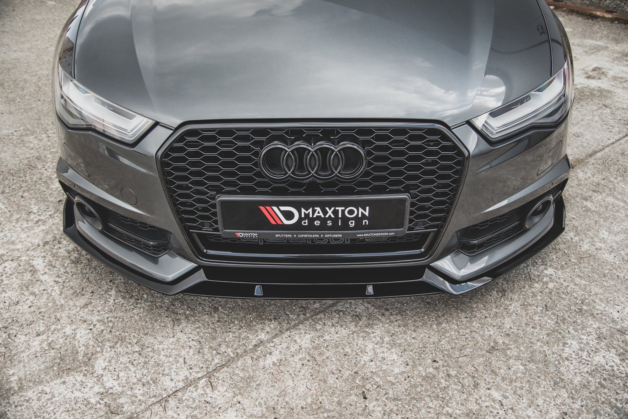 Maxton Design Front Ansatz für Audi S6 / A6 S-Line C7 FL