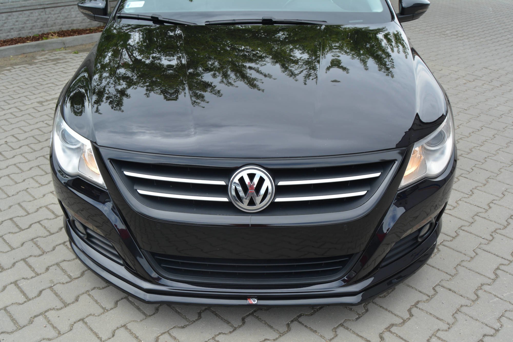 Maxton Design Front Ansatz V.2 für VW PASSAT CC STANDARD schwarz Hochglanz