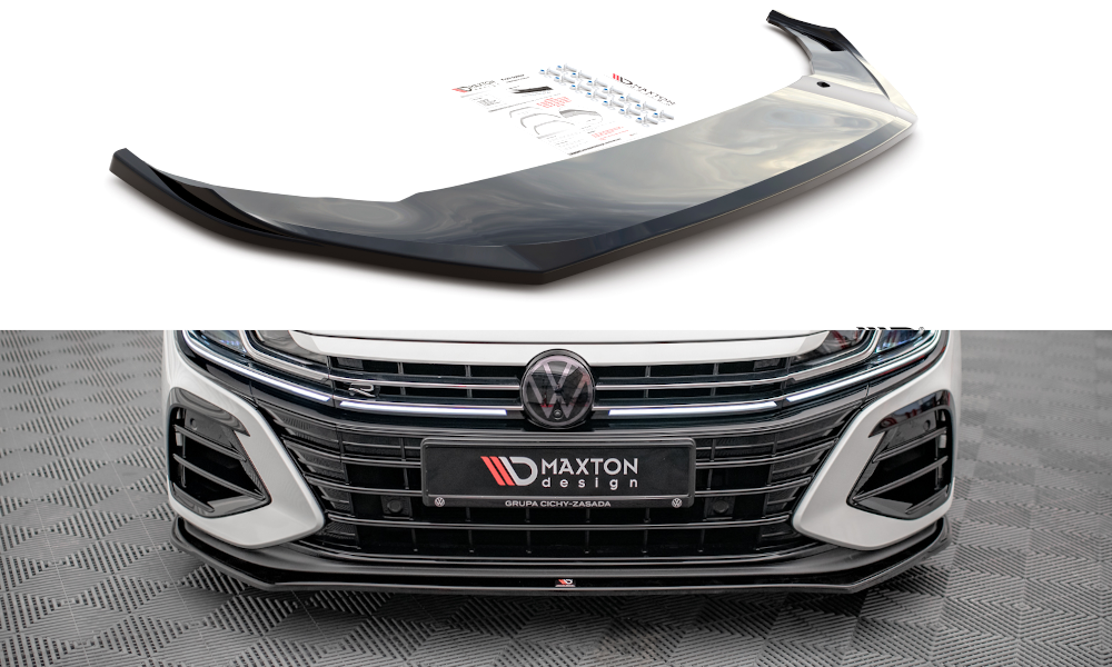 Maxton Design Front Ansatz V.3 für Volkswagen Arteon R schwarz Hochglanz