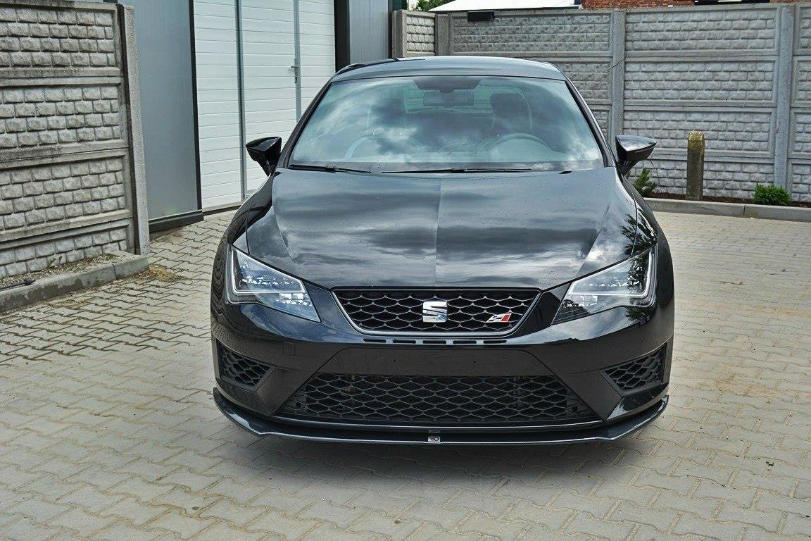 Maxton Design Front Ansatz für SEAT LEON III CUPRA / FR schwarz Hochglanz