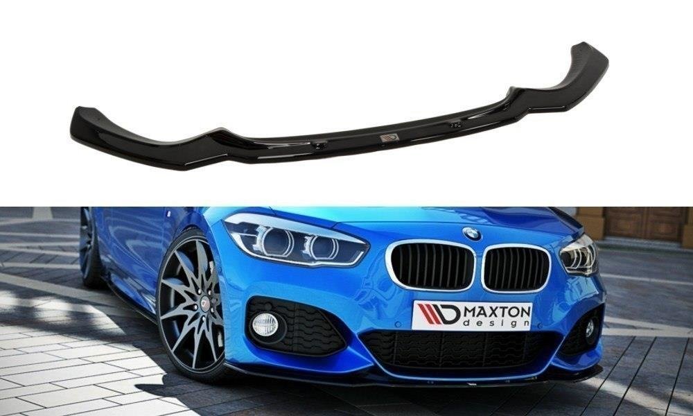Maxton Design Front Ansatz V.1 für BMW 1er F20/F21 M-Power FACELIFT schwarz Hochglanz