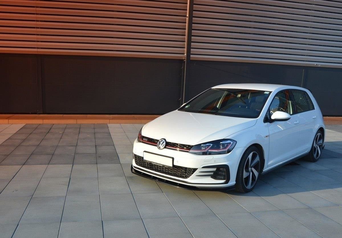 Maxton Design Cup Spoilerlippe Front Ansatz für VW GOLF 7 GTI FACELIFT V.1