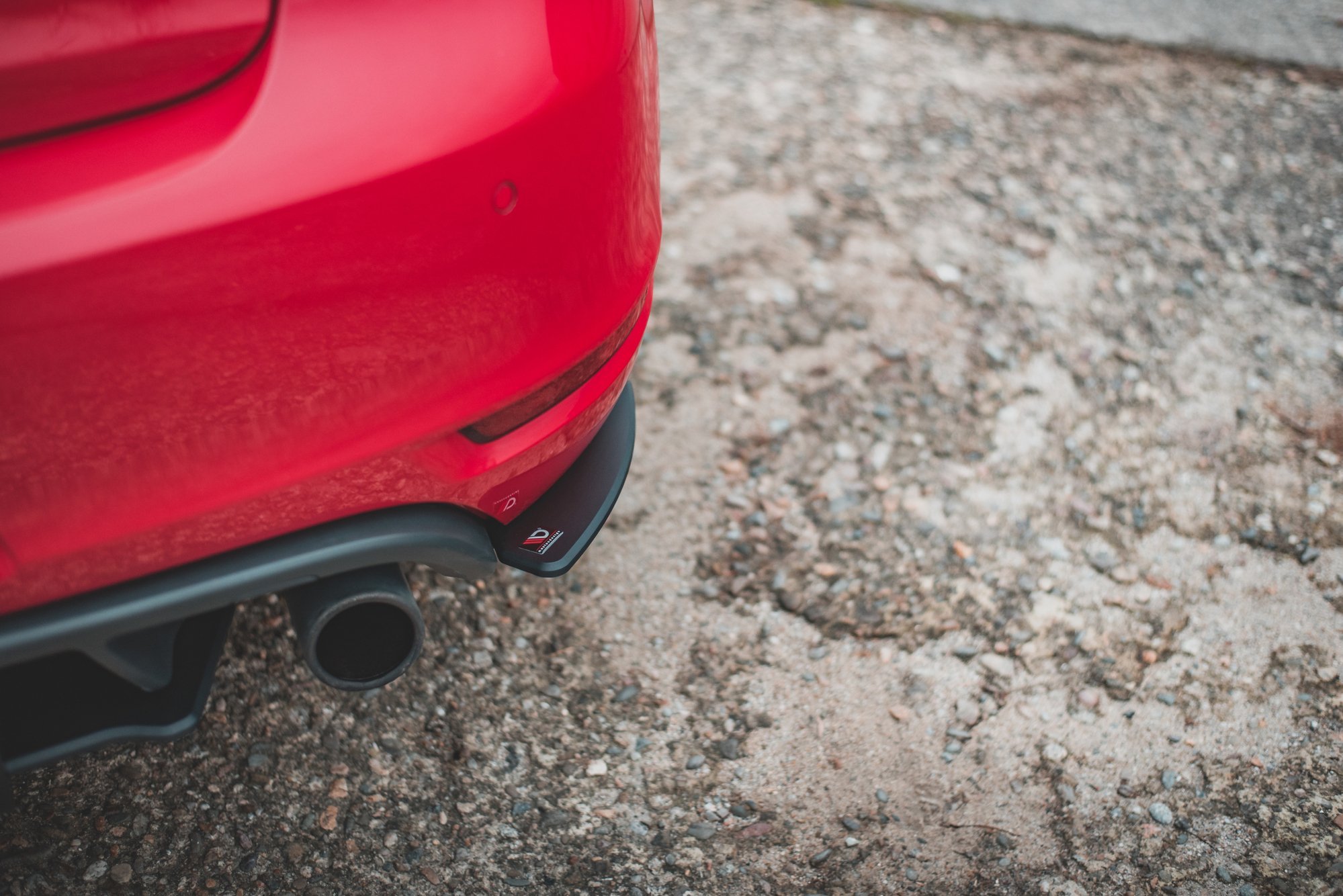 Maxton Design Robuste Racing Heck Ansatz Flaps Diffusor für Volkswagen Golf GTI Mk6