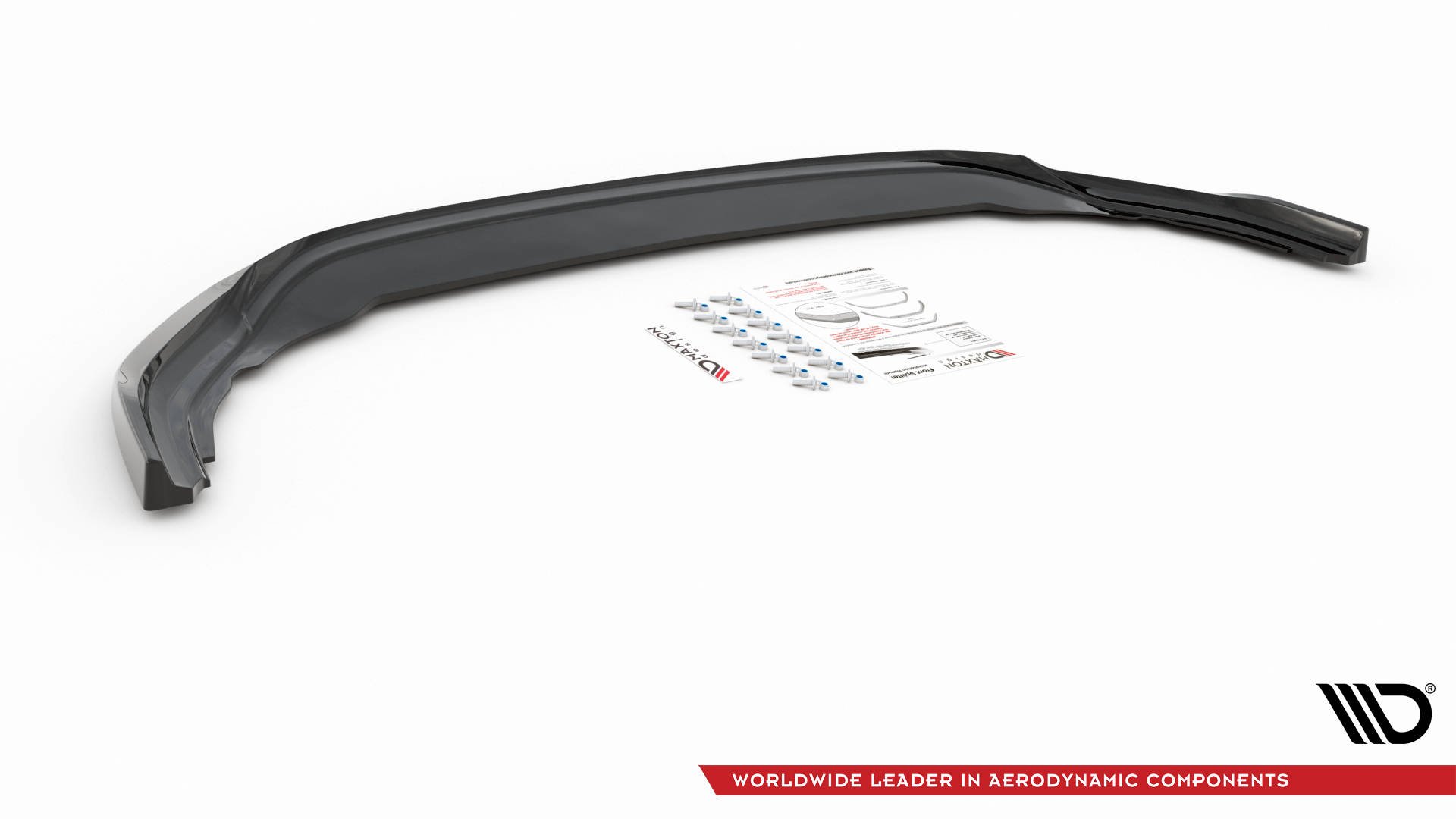 Maxton Design Front Ansatz V.6 für Volkswagen Golf R Mk8 schwarz Hochglanz
