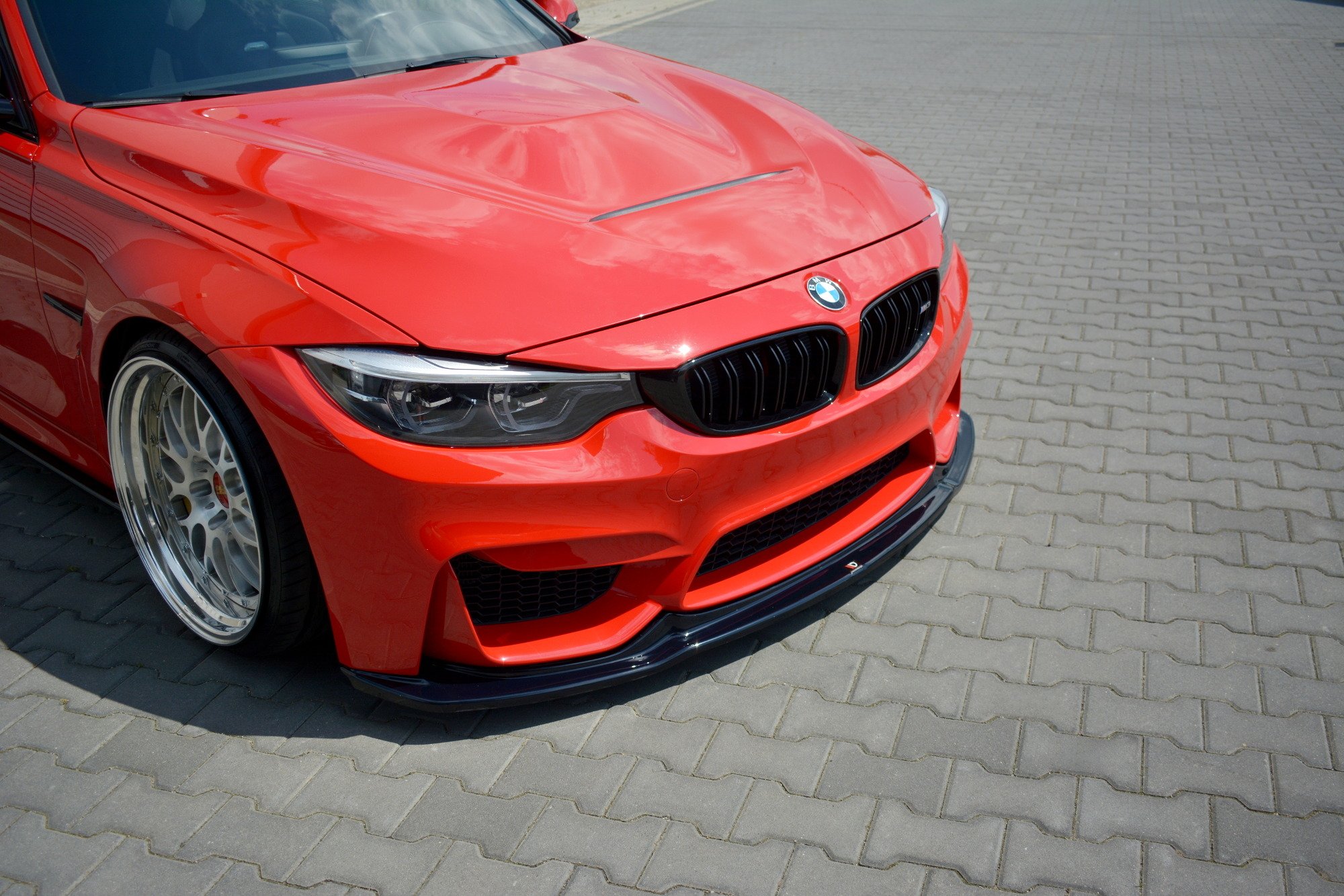 Maxton Design Front Ansatz V.1 für BMW M3 F80  schwarz Hochglanz