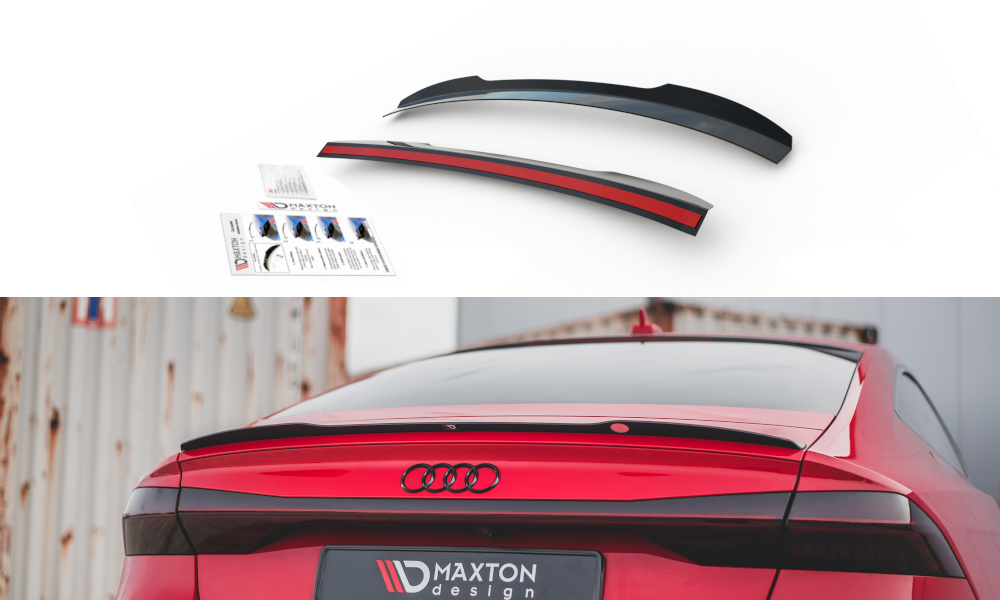 Maxton Design Spoiler CAP für Audi A7 C8 / C8 S-Line / S7 C8 / RS7 C8 schwarz Hochglanz