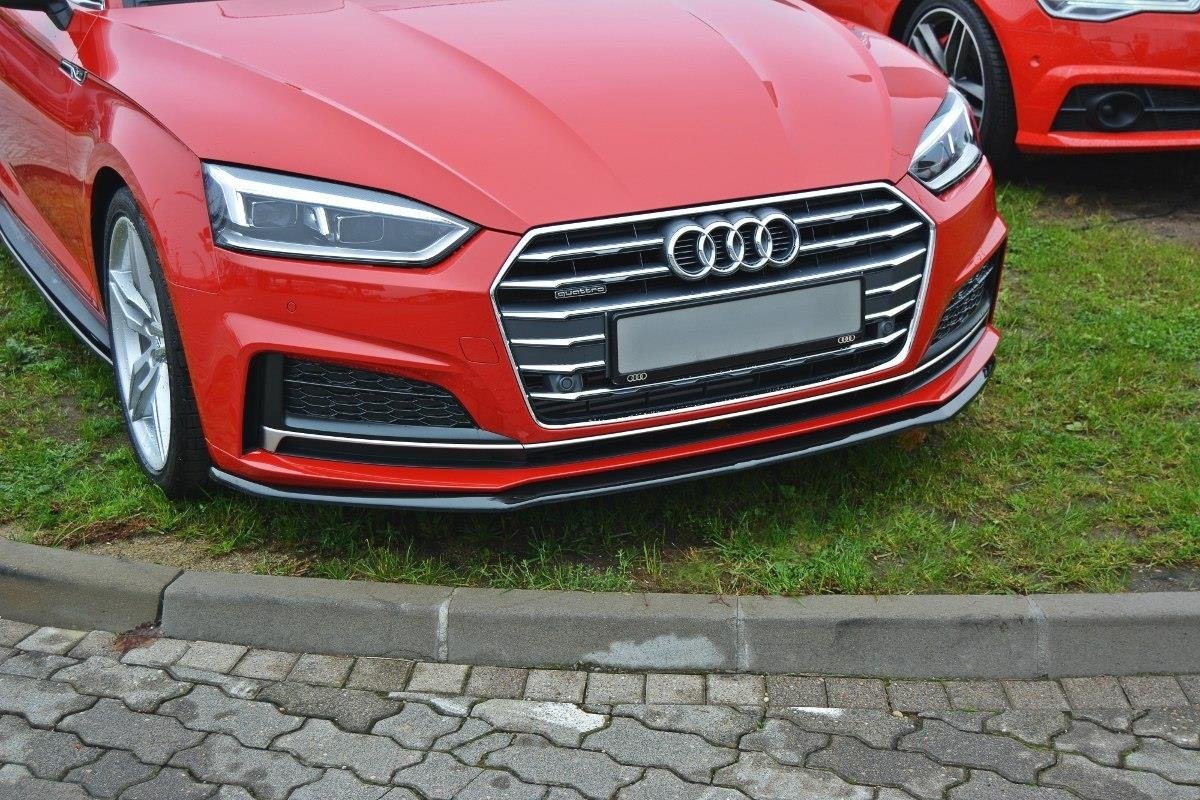 Maxton Design Front Ansatz V.2 für Audi A5 F5 S-Line schwarz Hochglanz