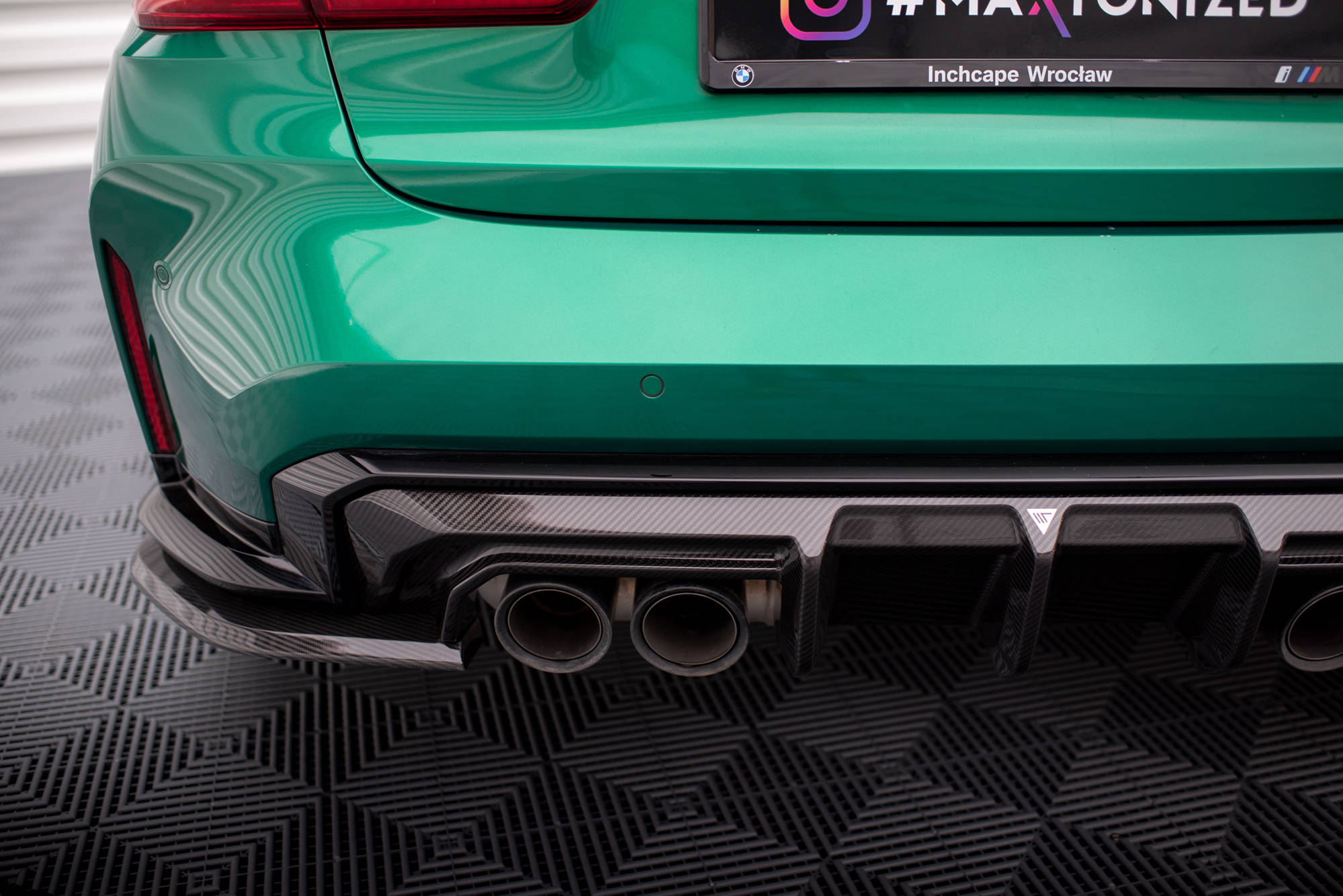 Maxton Design Carbon Fiber Heck Ansatz Flaps Diffusor für BMW M3 G80