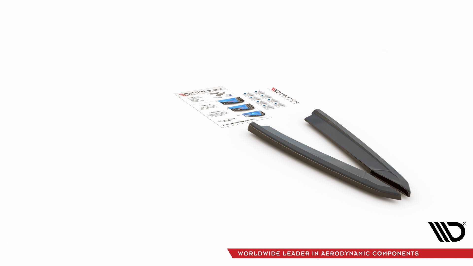 Maxton Design Heck Ansatz Flaps Diffusor V.1 für Skoda Octavia RS Mk4 schwarz Hochglanz