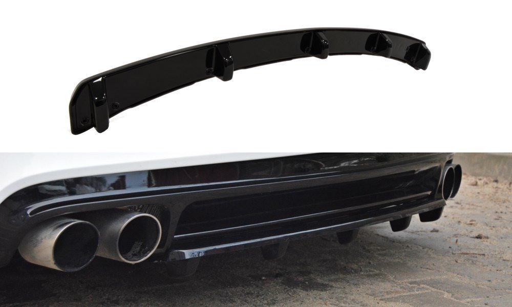 Maxton Design Mittlerer Diffusor Heck Ansatz für Audi TT S 8J DTM LOOK schwarz Hochglanz