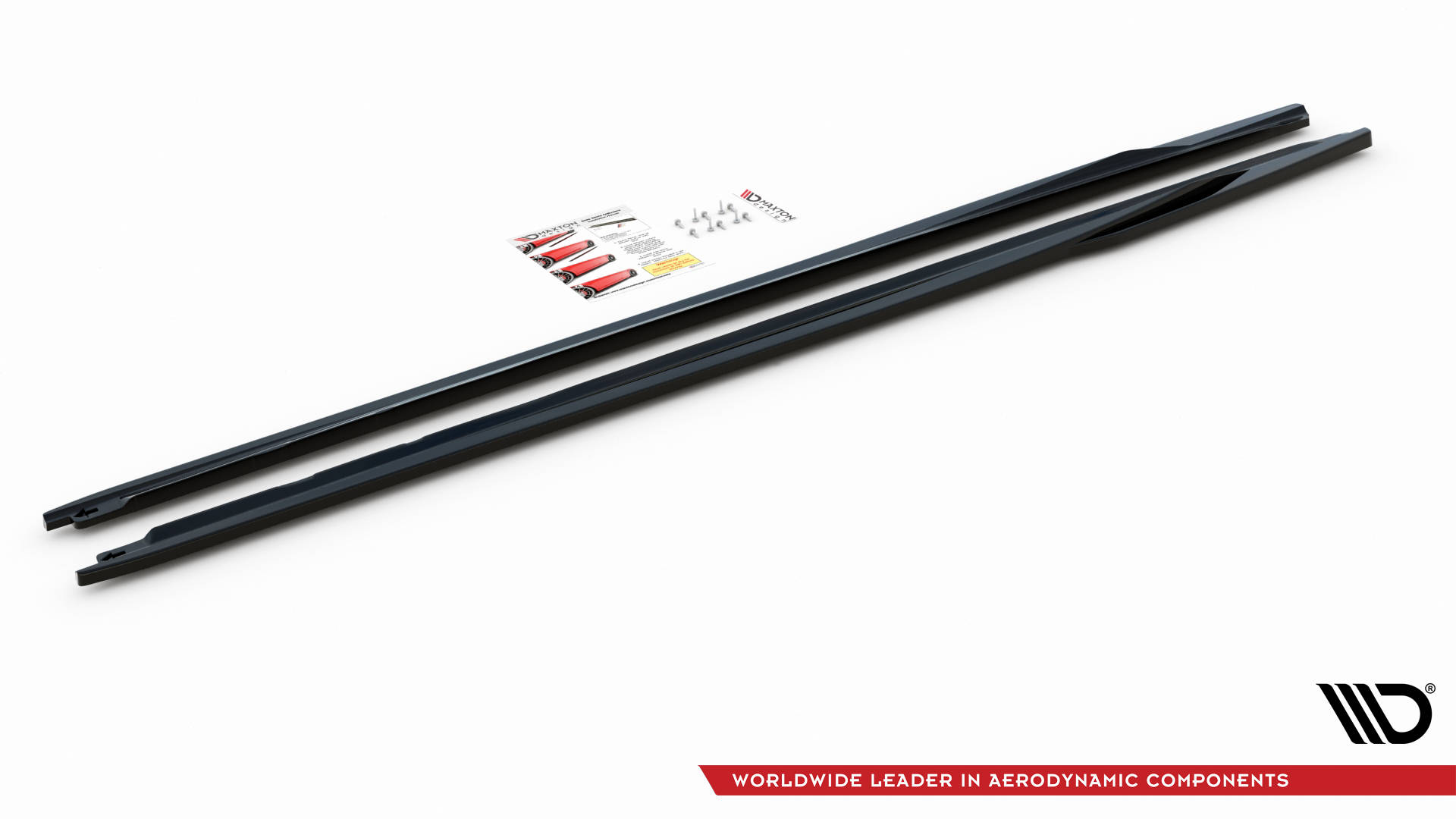 Maxton Design Seitenschweller Ansatz für Audi A4 Avant B9 schwarz Hochglanz