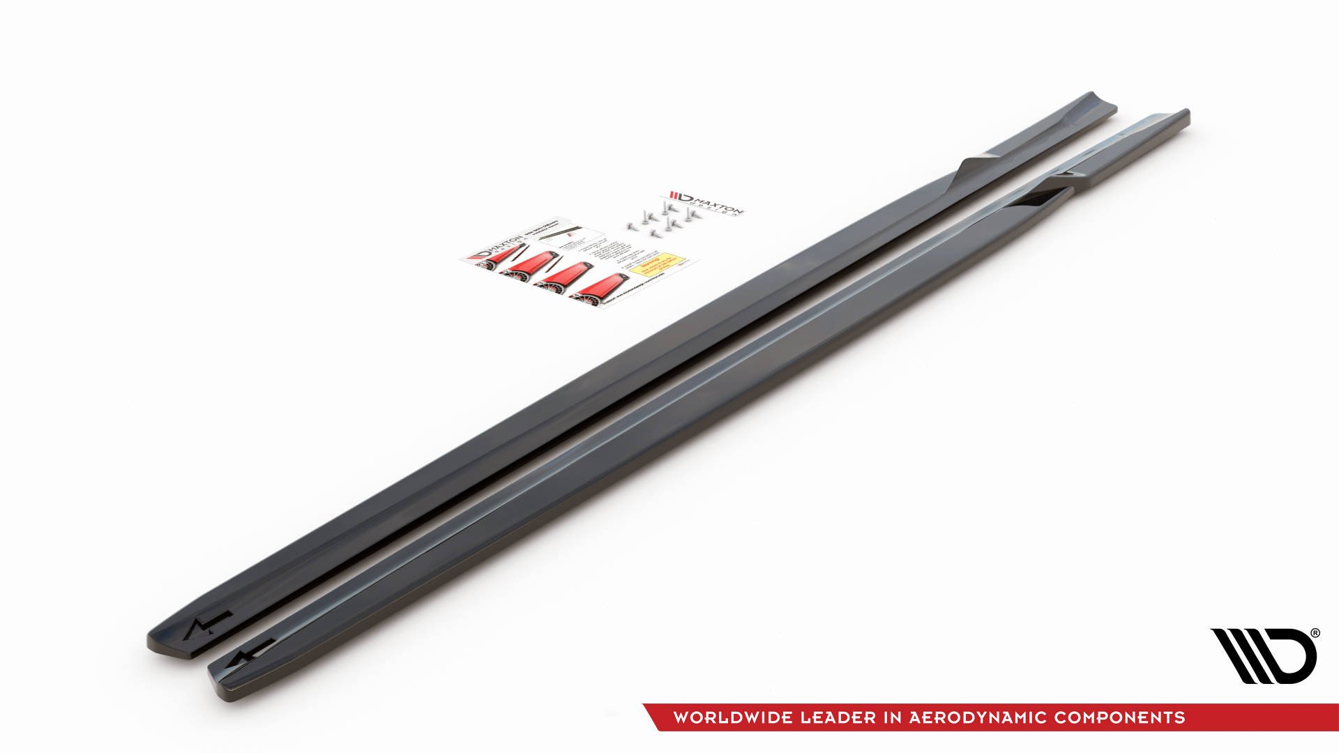 Maxton Design Seitenschweller Ansatz für V.2 für BMW M2 F87 schwarz Hochglanz
