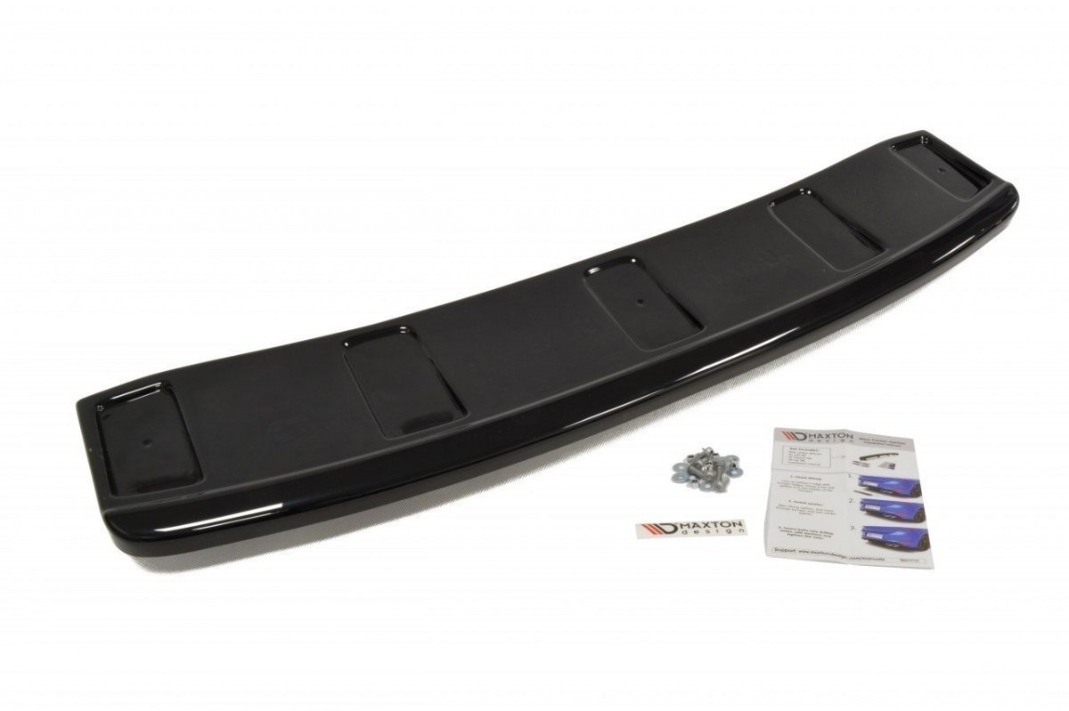 Maxton Design Mittlerer Diffusor Heck Ansatz für AUDI A7 S-LINE (FACELIFT) im DTM LOOK schwarz Hochglanz