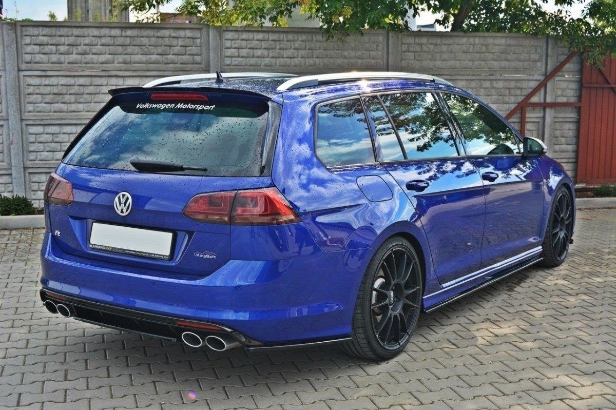 Maxton Design Heck Ansatz Flaps Diffusor für VW GOLF 7 R VARIANT schwarz Hochglanz