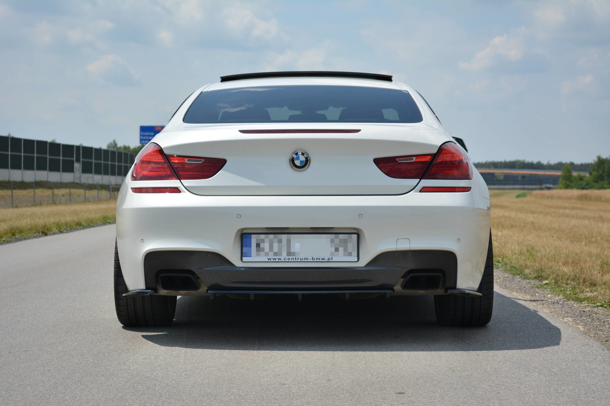 Maxton Design Heck Ansatz Flaps Diffusor für BMW 6er Gran Coupé M Paket schwarz Hochglanz