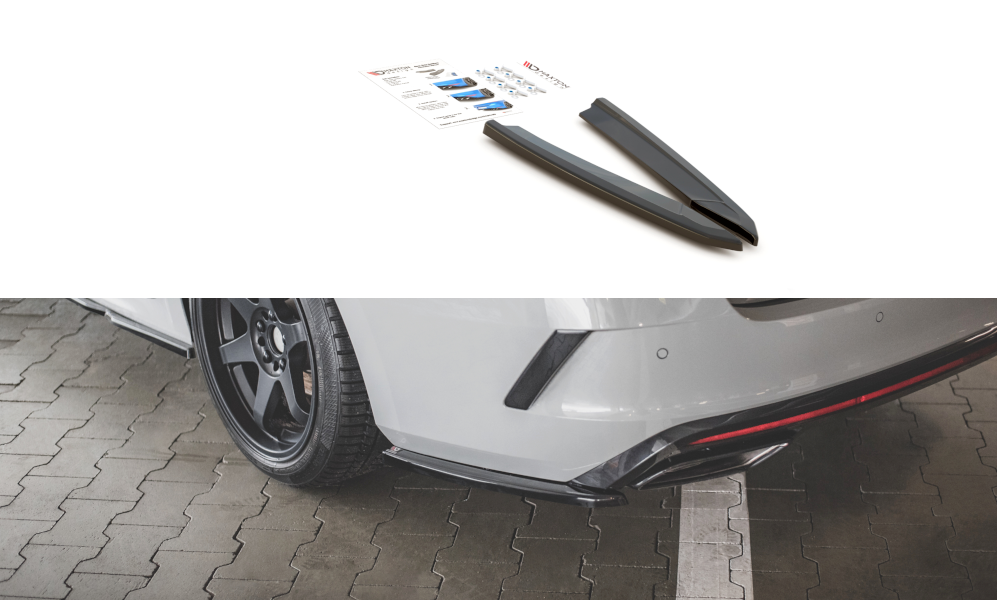 Maxton Design Heck Ansatz Flaps Diffusor V.1 für Skoda Octavia RS Mk4 schwarz Hochglanz