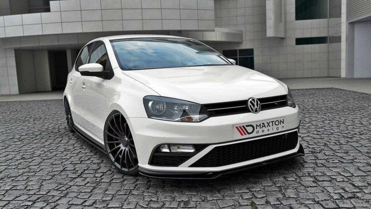 Maxton Design Front Ansatz für v.2 VW POLO MK5 GTI Facelift schwarz Hochglanz