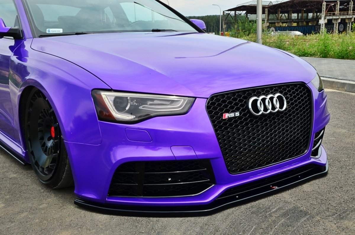 Maxton Design Front Ansatz für AUDI RS5 8T schwarz Hochglanz