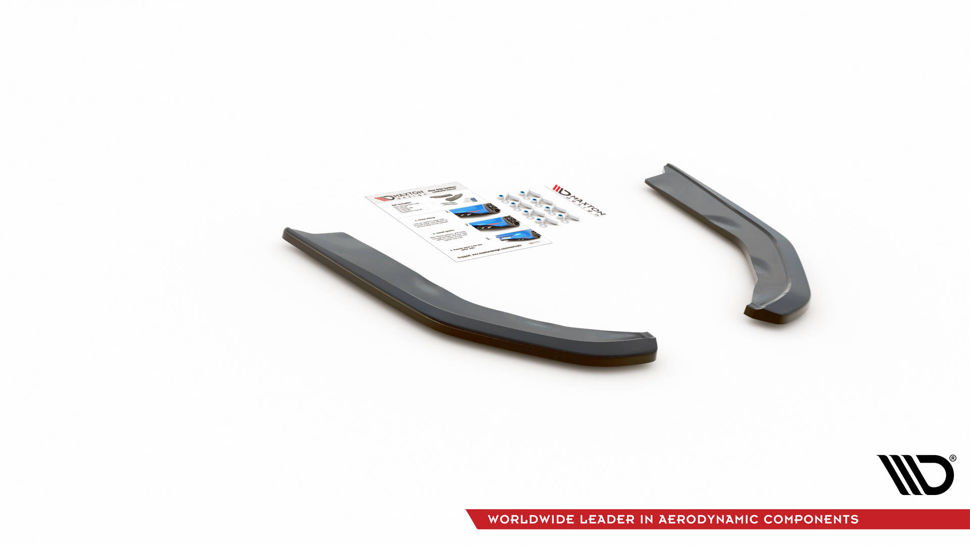 Maxton Design Heck Ansatz Flaps Diffusor V.1 für BMW M3 G80 schwarz Hochglanz