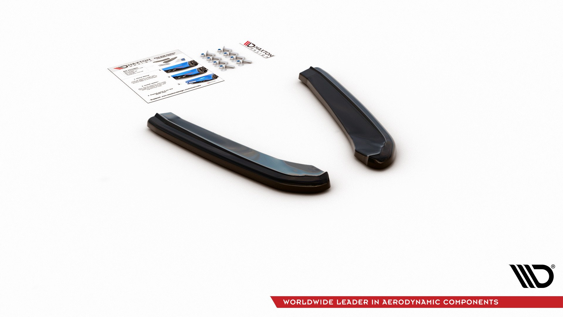 Maxton Design Heck Ansatz Flaps Diffusor für Seat Leon Mk3 Cupra ST Facelift schwarz Hochglanz