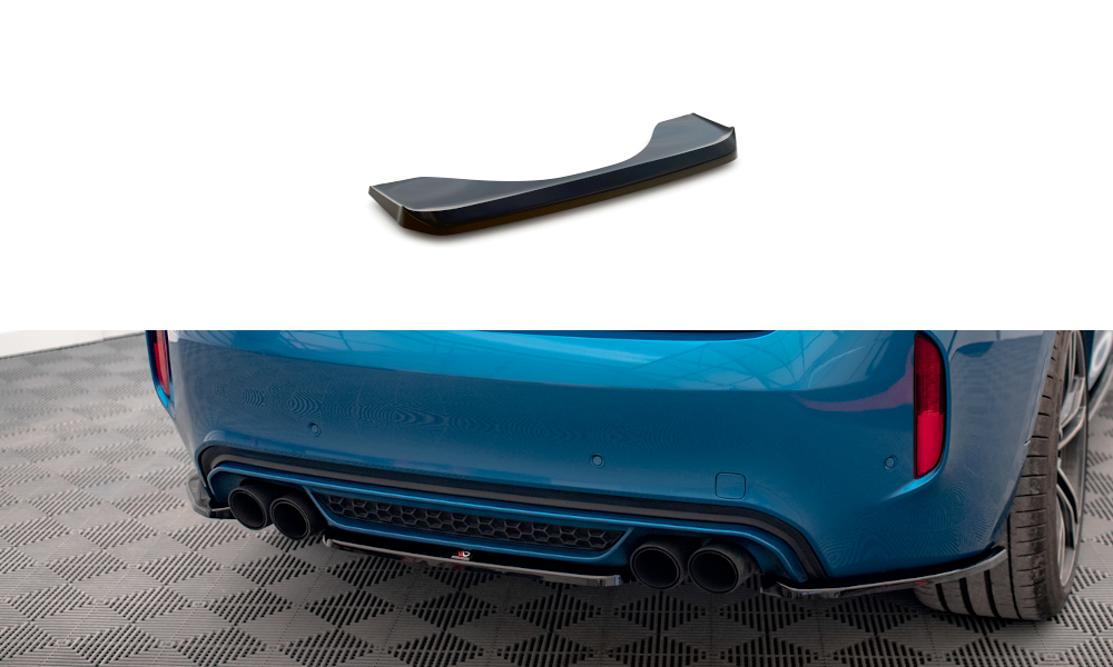 Maxton Design Mittlerer Diffusor Heck Ansatz für BMW X6 M F86 schwarz Hochglanz